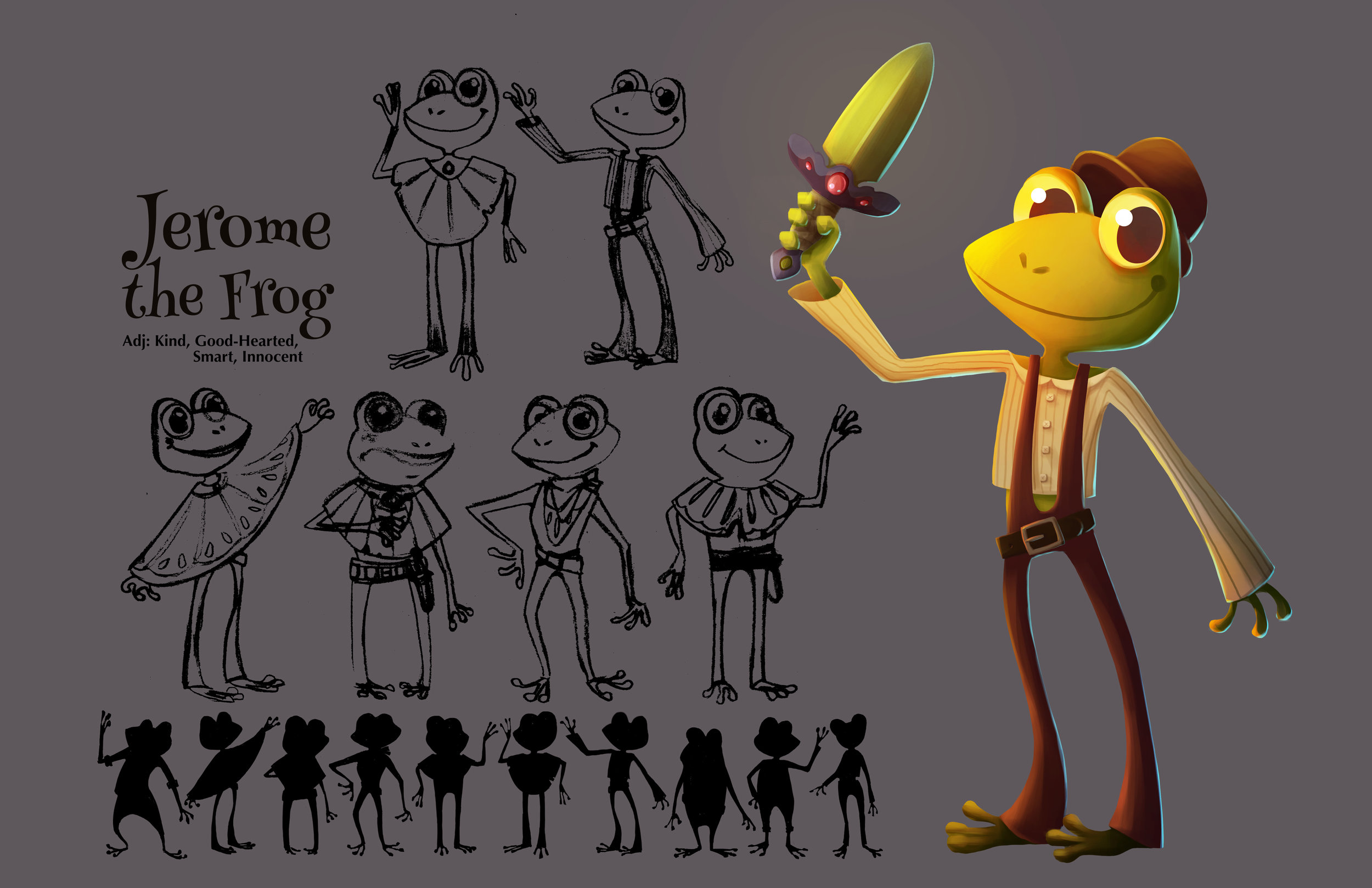 Jerome the Frog Character Design