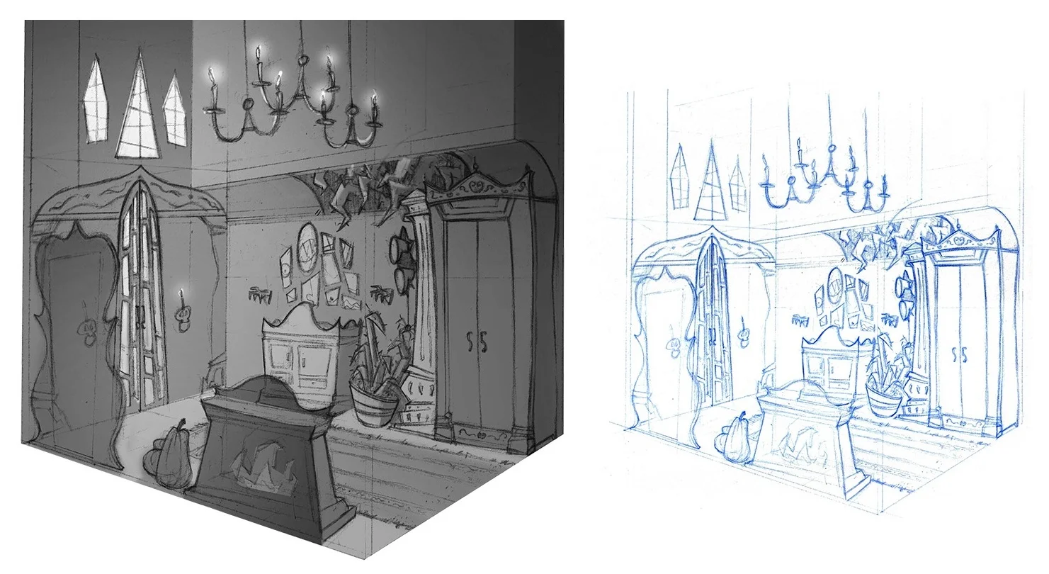 Set Design - Quick Value Study and Sketch