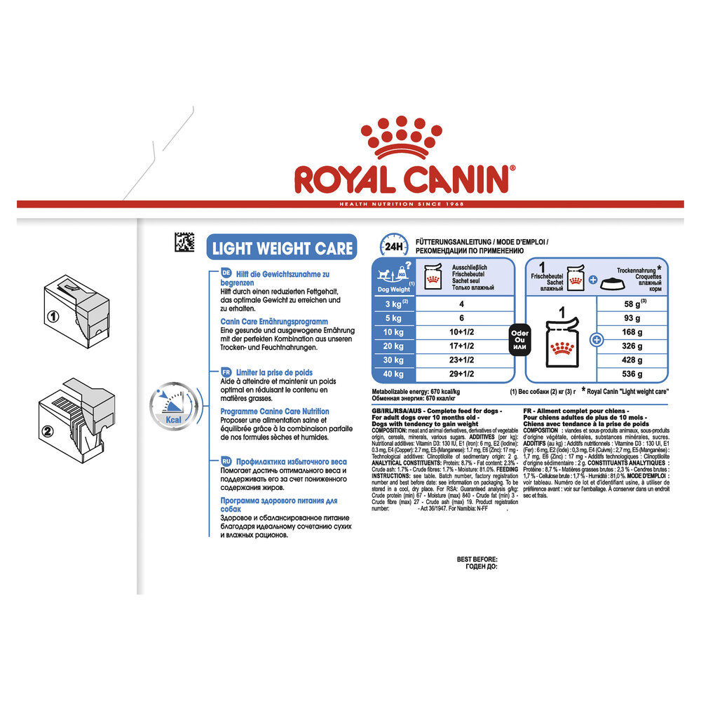amusement compenseren Zeeziekte Royal Canin Canine Light Weight Care : Loaf (box 12xSachets) — Veterinary  Nurse Services
