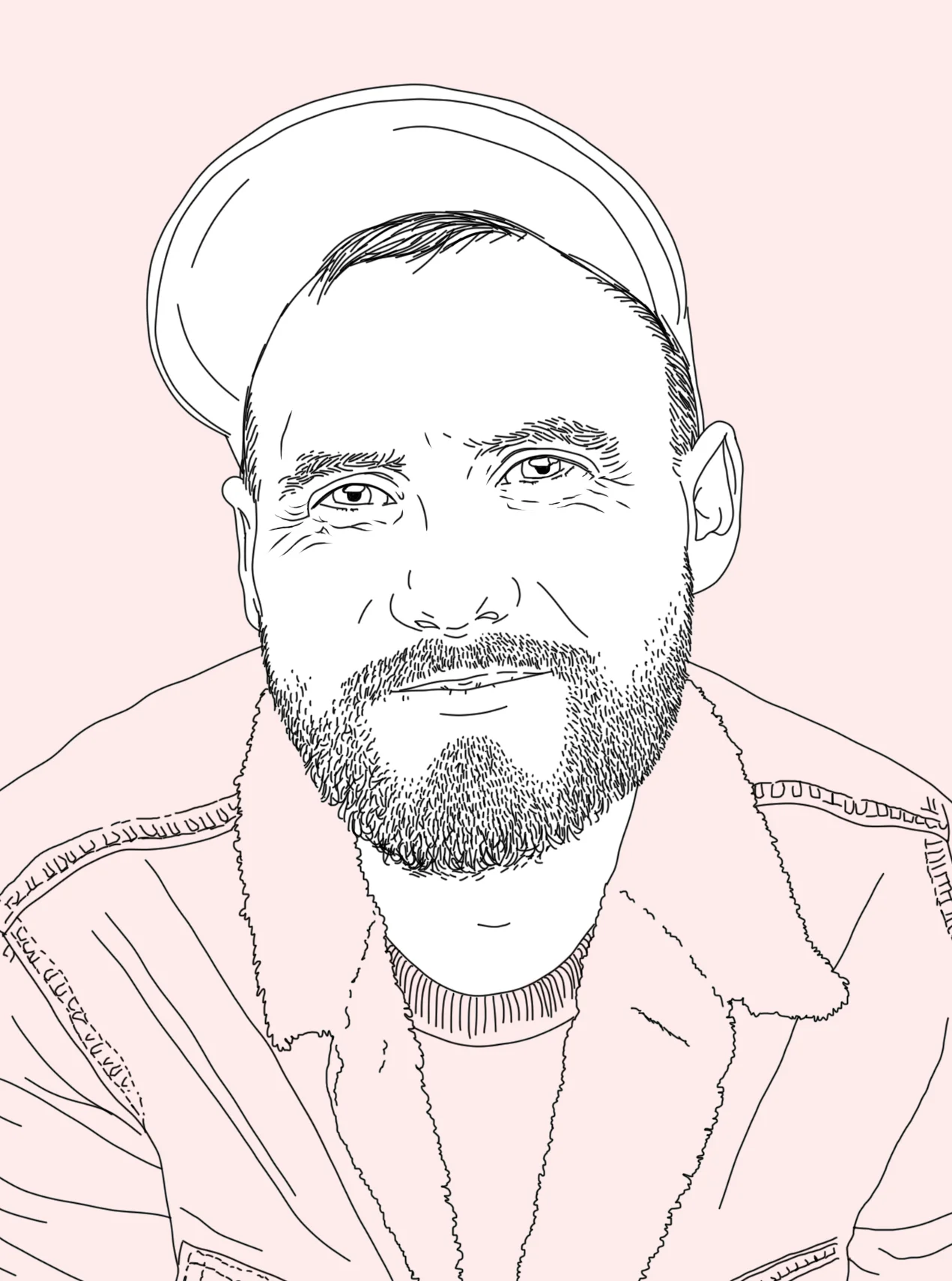 Tim (for Alice), digital line drawing, 2017