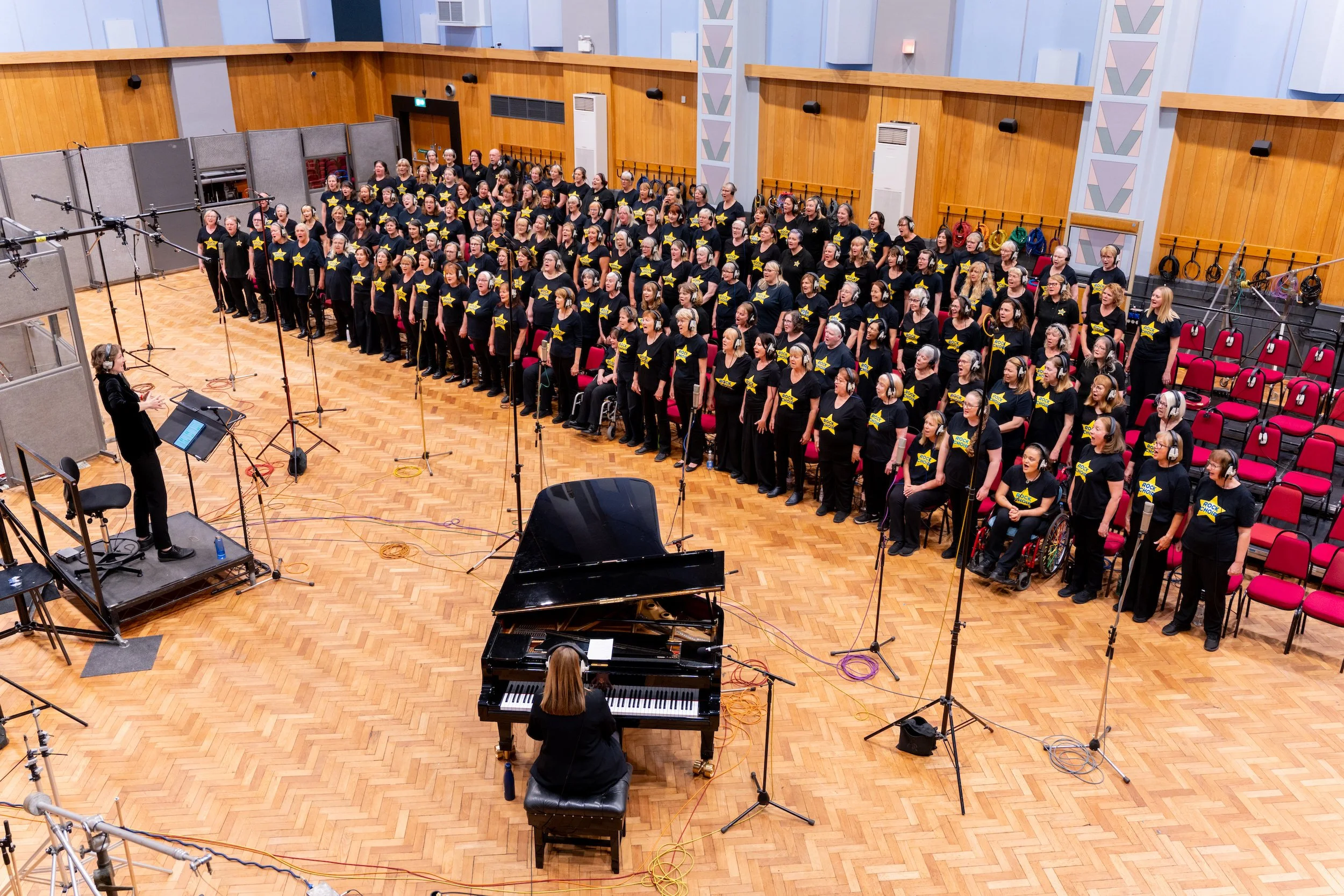 Joy Ellis accompanying Rock Choir at Abbey Road 6.jpg