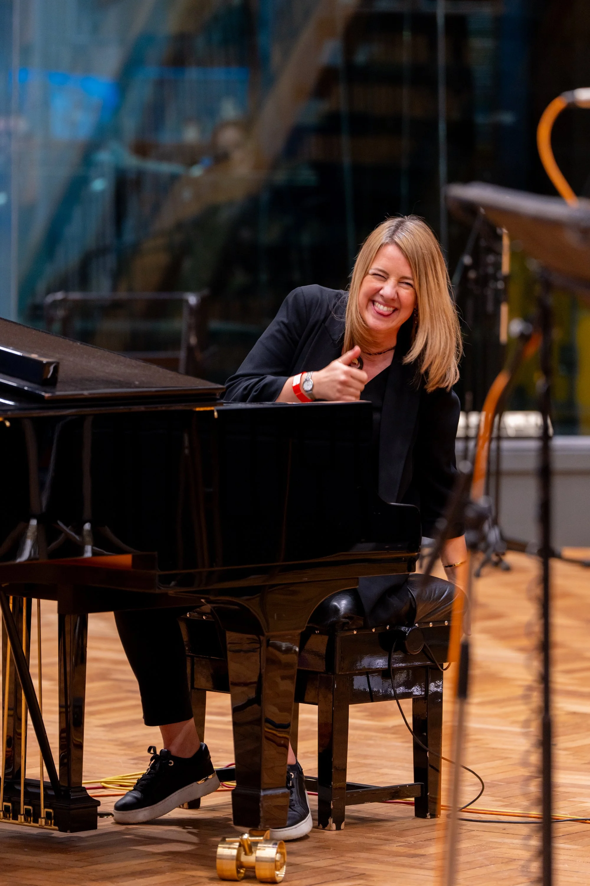 Joy Ellis accompanying Rock Choir at Abbey Road 9.jpg