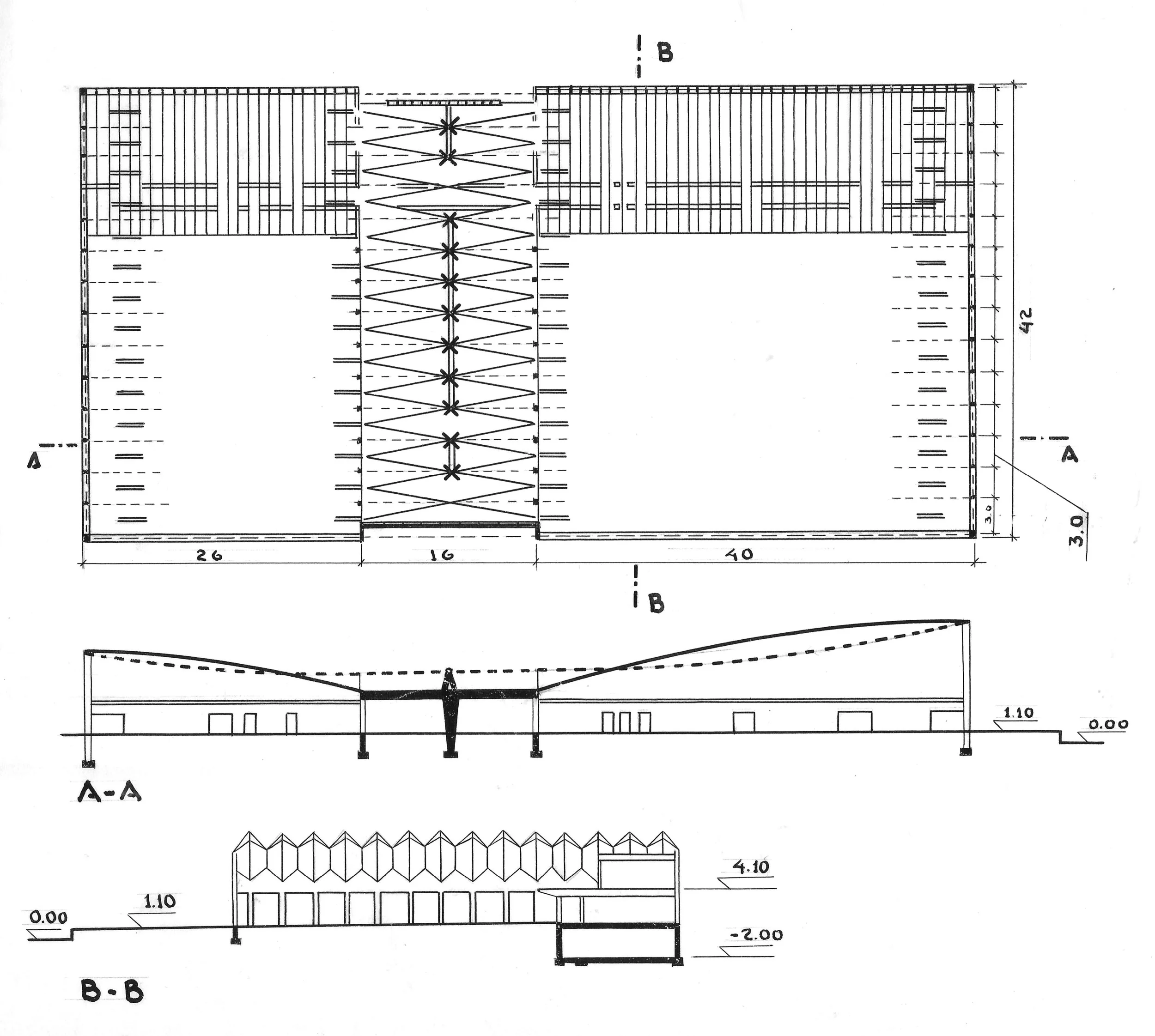 Supersam (plan and sections)