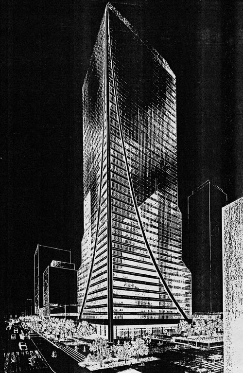 Tall Building proposal with catenary bracing
