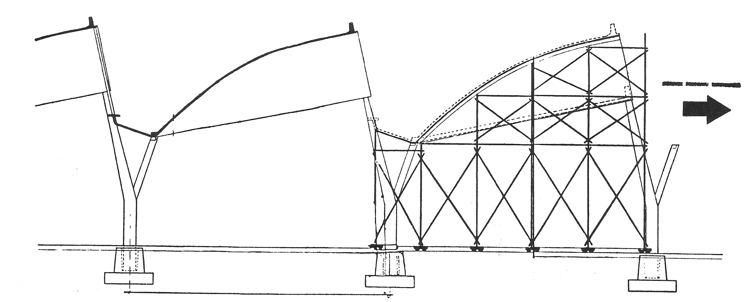 Shell Roof on Y-Columns in Krosno, Poland c.1960