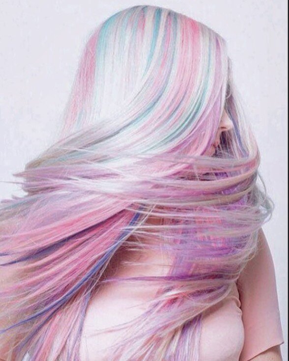 Around 10 years ago I did a shoot with @tracyhayes .. using pastel colours ... &ldquo;it will never catch on&rdquo; they said 😂😂😂
Photo by #rosskirtonphotographer 
#pastelhair #pastelhaircolor #pastelhairdontcare #unicorns🦄 #unicornhair #unicorn 