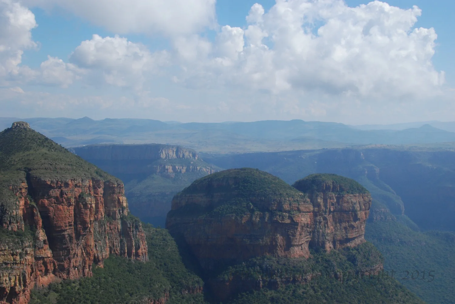 This photo of the Drakensberg was taken through the window of the helicopter.