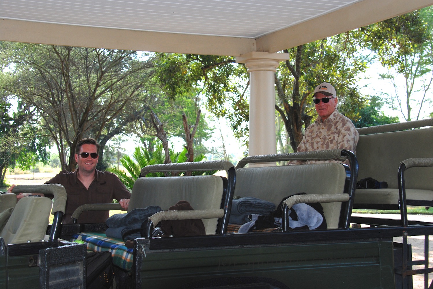 Ian and Ray getting ready for the evening drive.