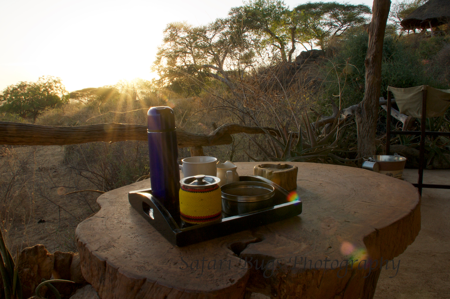 Coffee and Sunrise on My Room's Deck