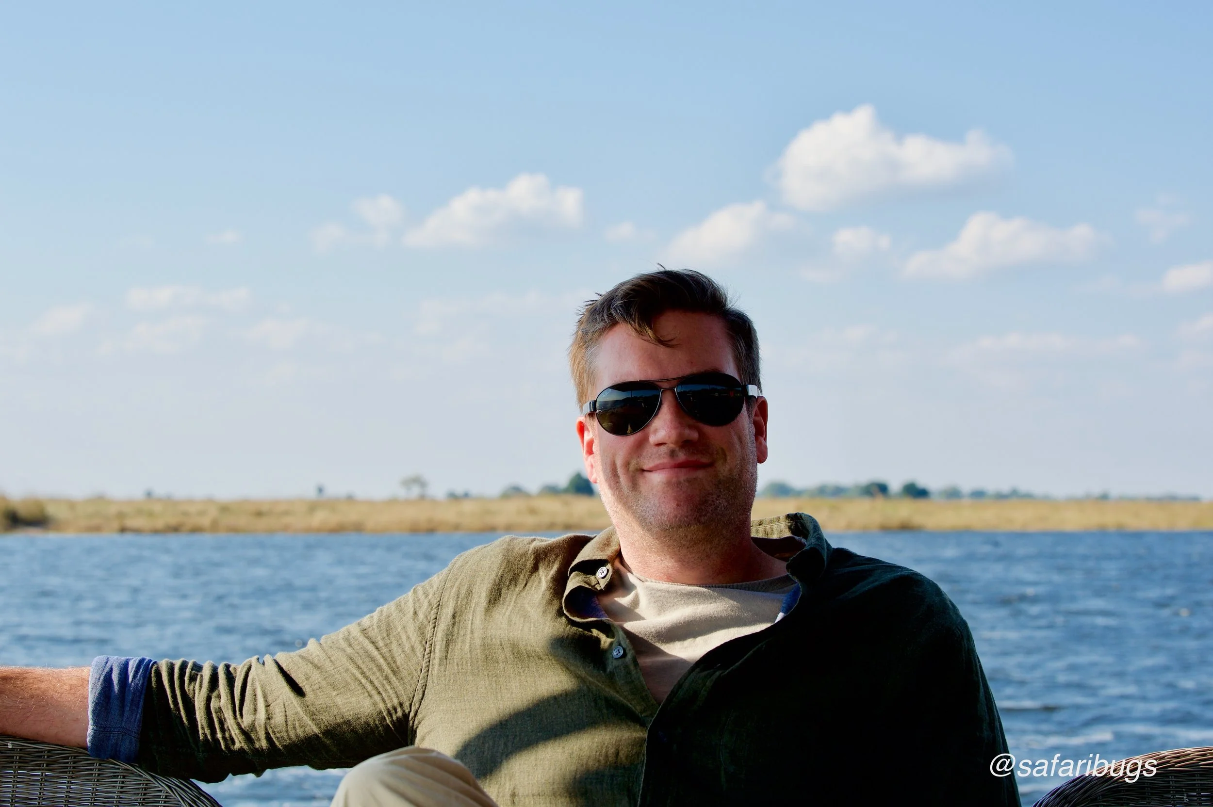 Ian on the boat