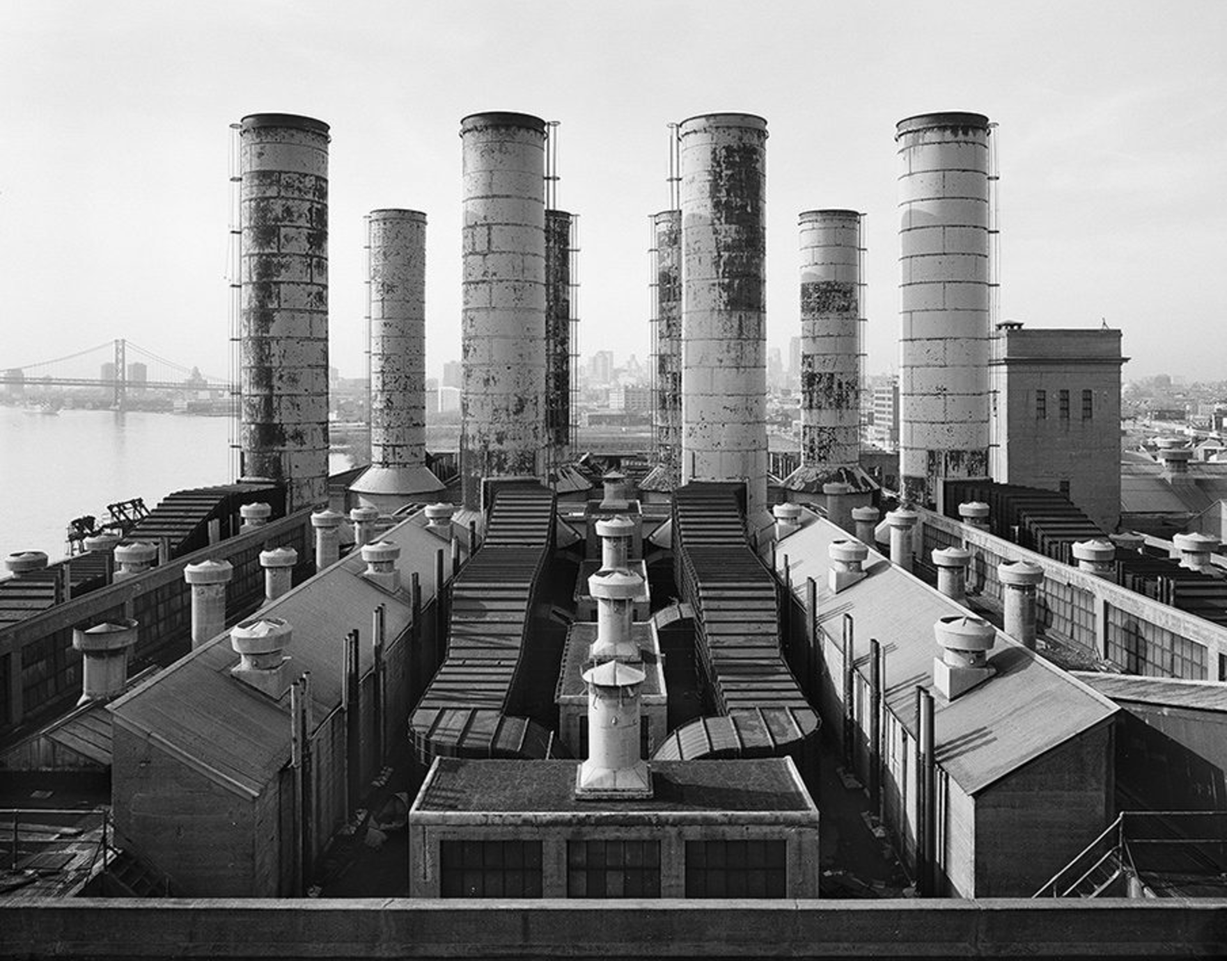 E.B. Elliott, Joseph. Delaware Station, view looking southwest across roof of the Boiler Houses. 2000-2002