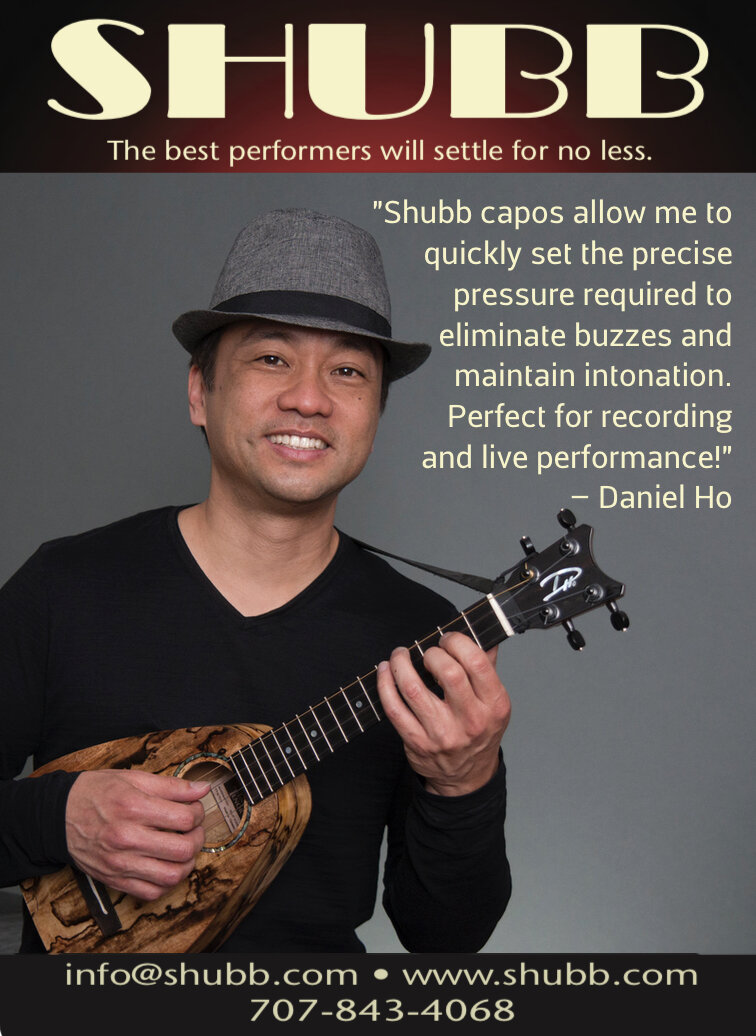 Daniel Ho records and performs using SHUBB capos