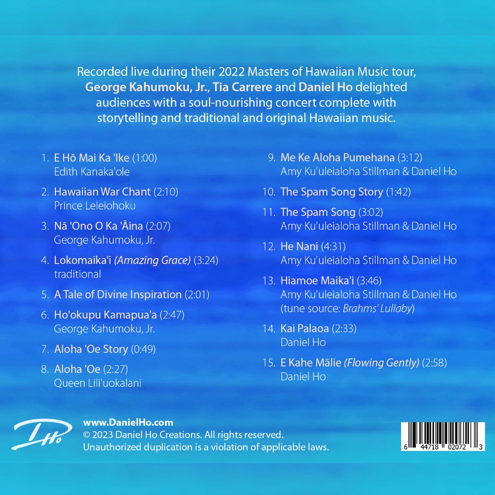 CD] Live On Tour - George Kahumoku, Jr., Tia Carrere, Daniel Ho — Daniel Ho  Creations