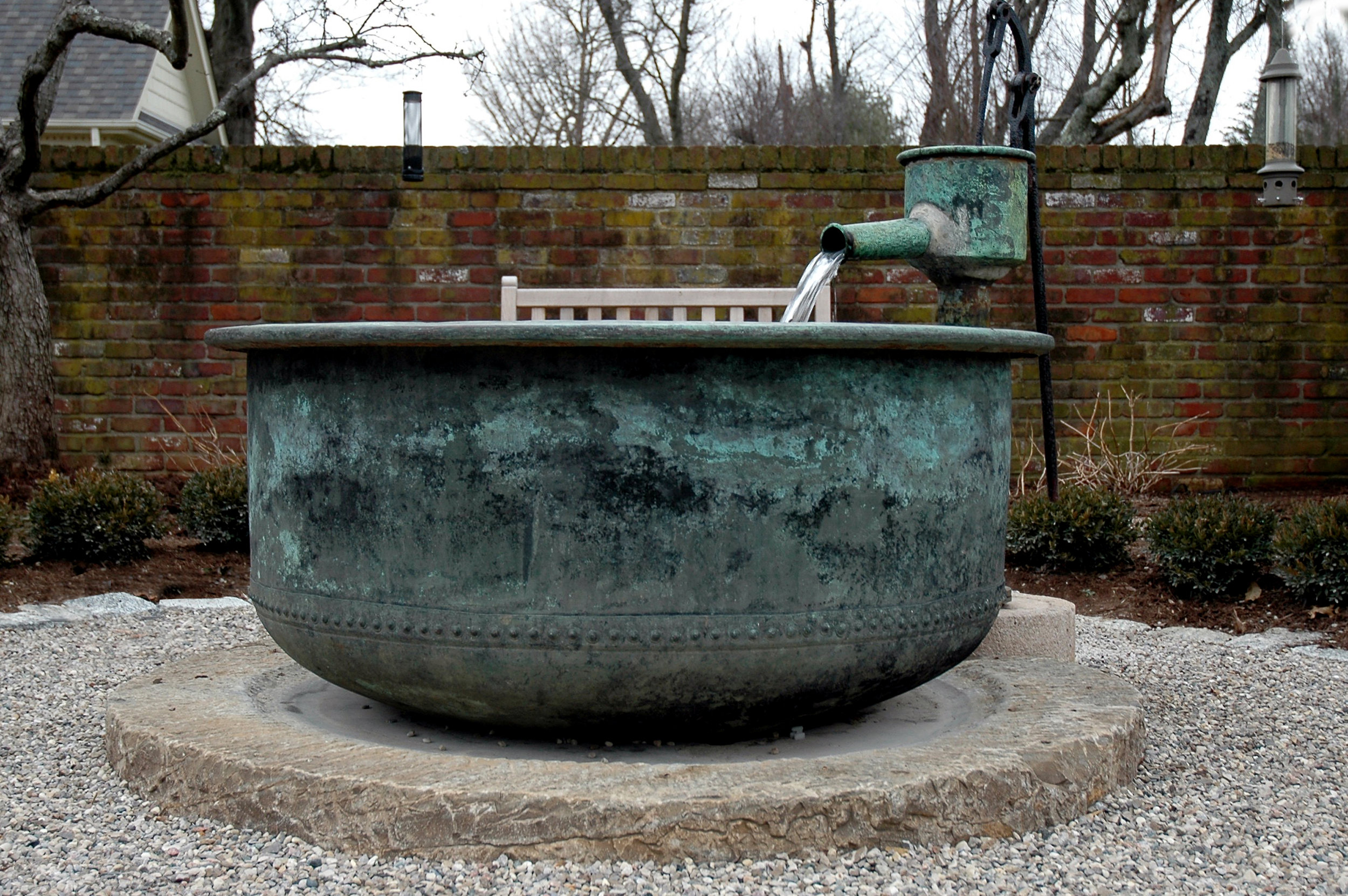 copper antique water feature