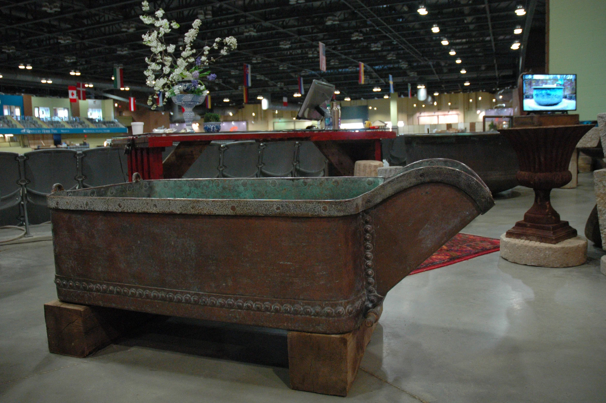Antique Copper Wine Vat 5'3'' long — The Garden Vault