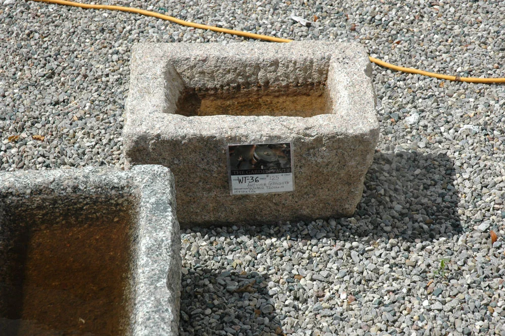 SOLD WT 36 Small Granite Water Trough 17 X 10 X 9.5