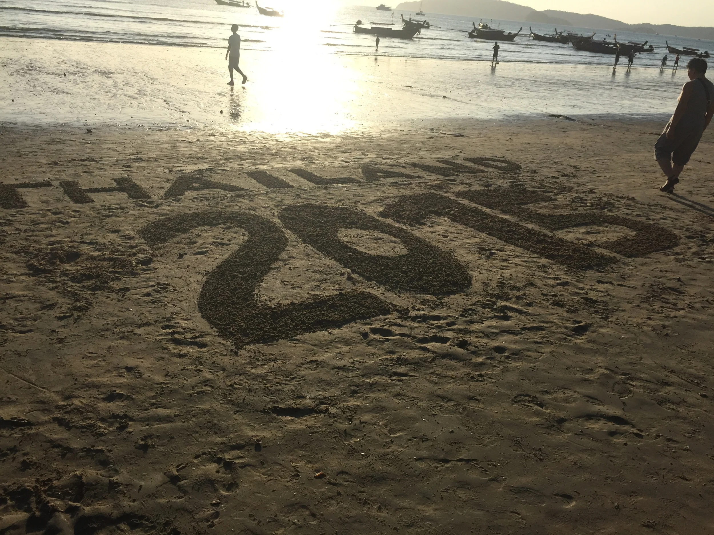 On the beach in Krabi, Thailand.