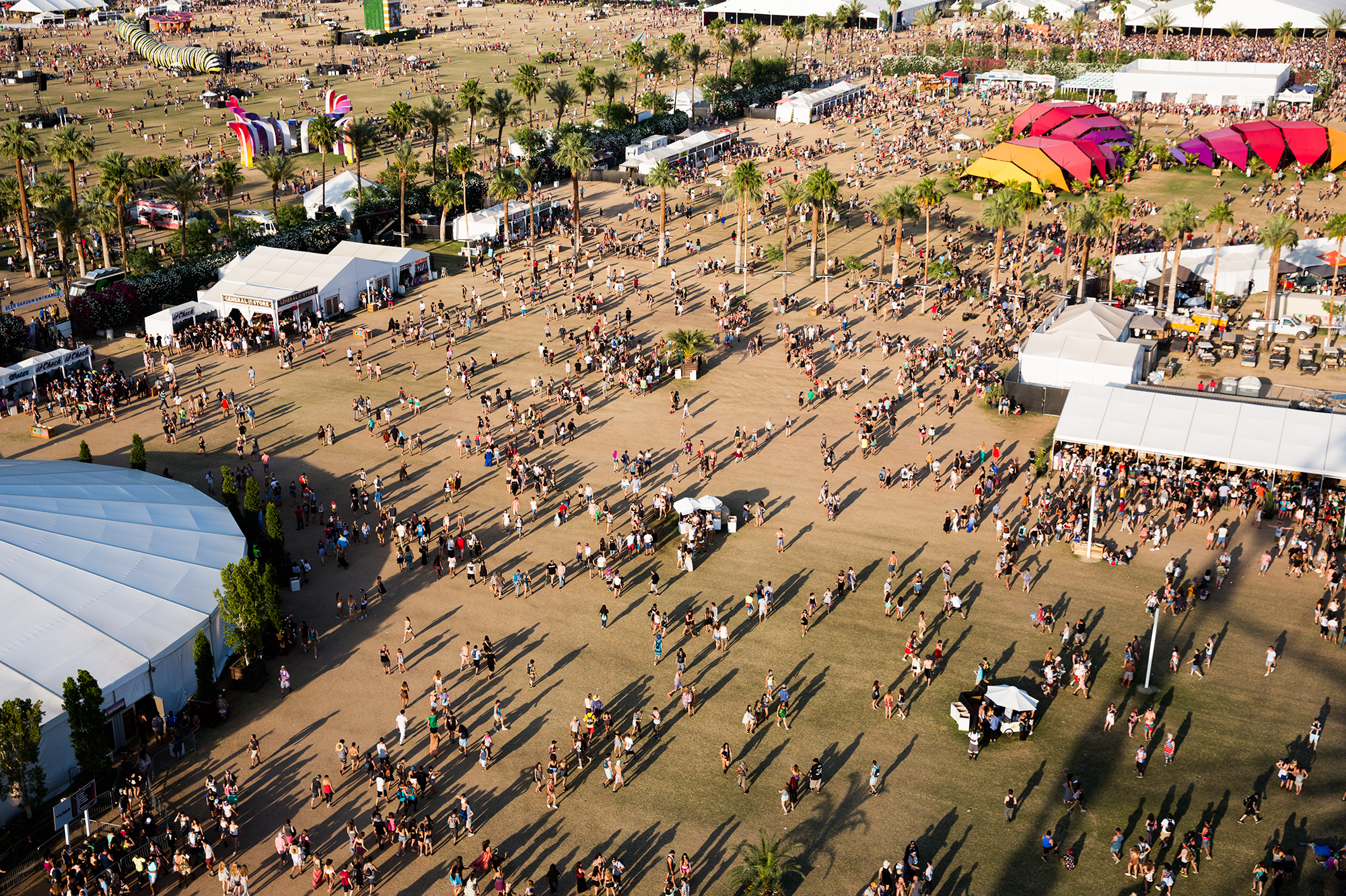 An aerial view of Coachella.