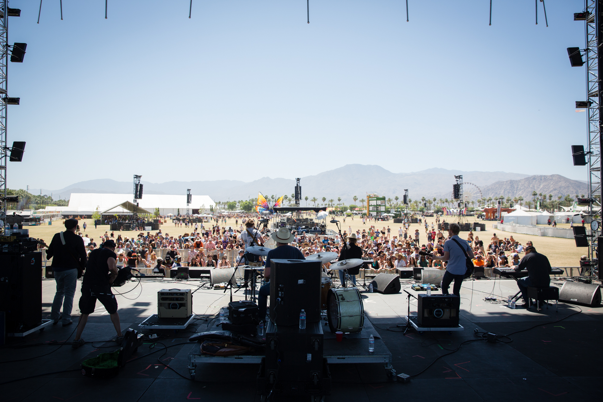 Jamestown Revival performs at the Outdoor Theatre at Coachella. The band has been on the rise since the beginning of last year, selling out shows in New York and Los Angeles.