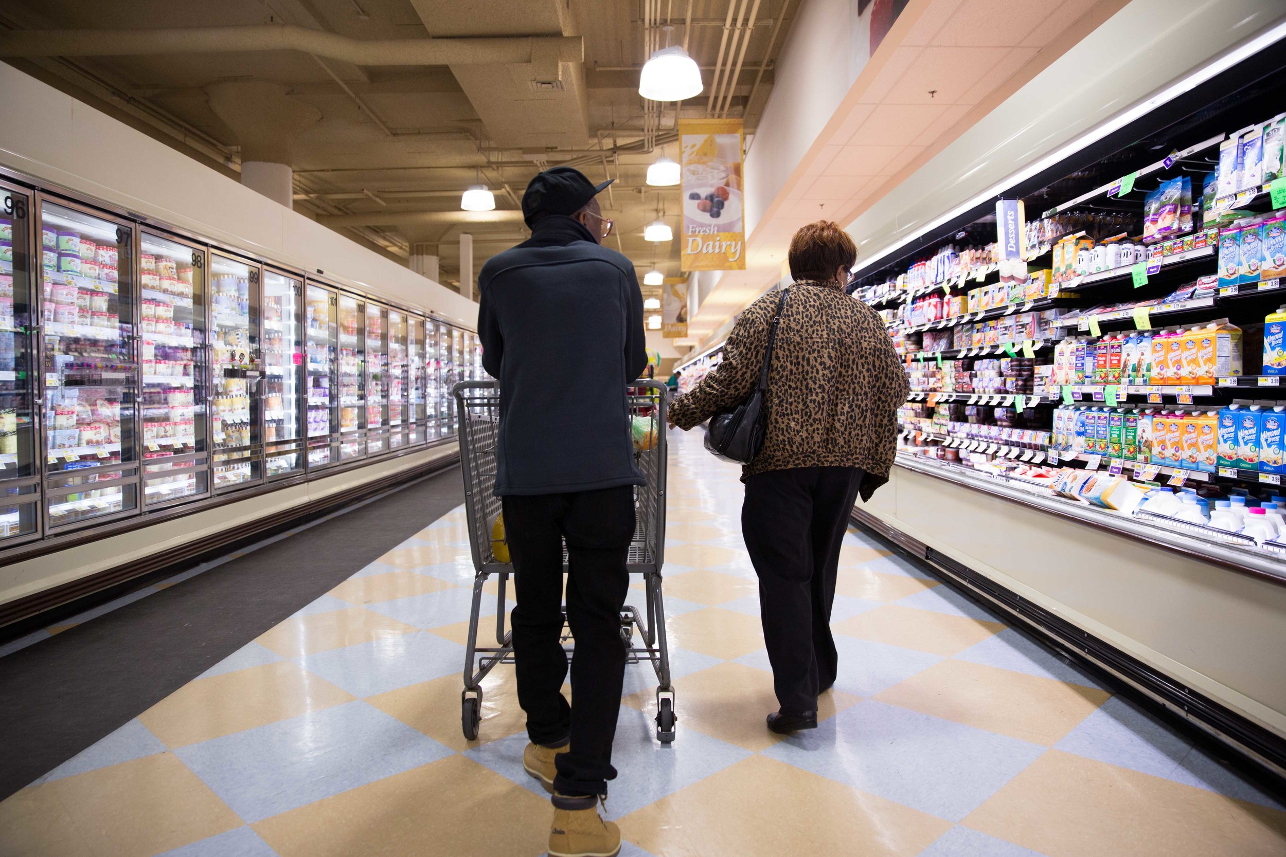 Ronald and his mother Willie Mae go grocery shopping for the week in Philadelphia, a day after Ronald's release from St. Clair Correctional Facility in Alabama. “I’m so tired of chicken and hot dogs, baloney,” Ronald says, as he speaks about what he