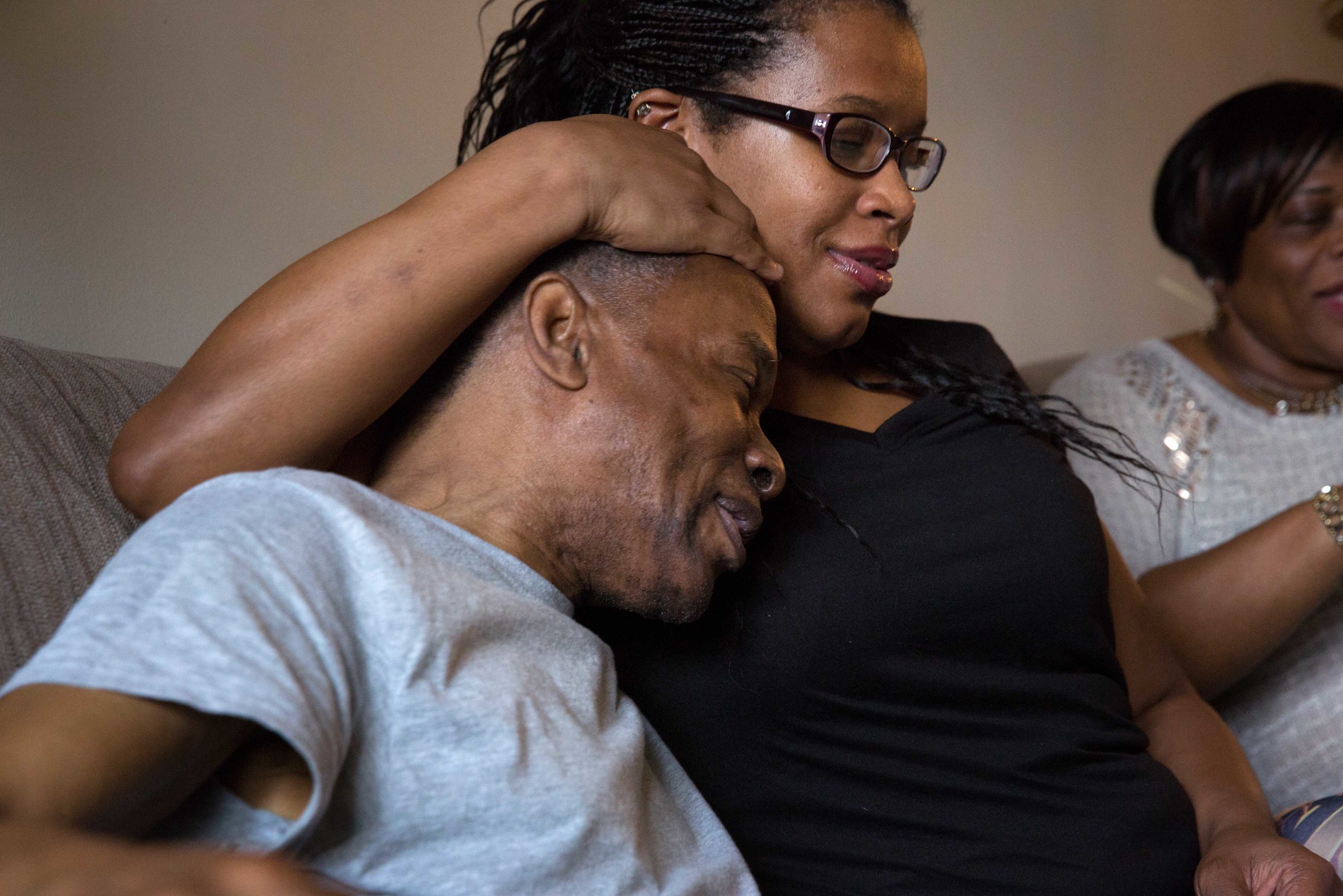 Ronald and his niece, at one of many family get-togethers since Ronald's release from prison. Ronald's sister and two nieces live in New Jersey, an hour and a half from Willie Mae's house in Philadelphia.