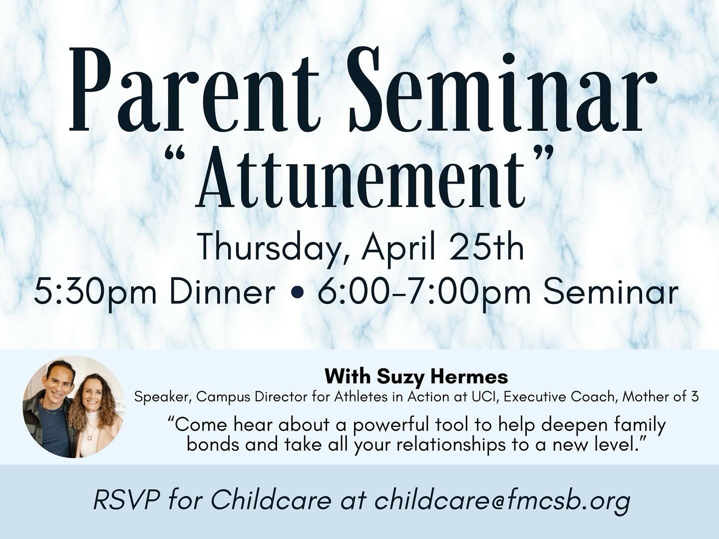 This Thursday, the Free Methodist Church will be hosting a free seminar on &ldquo;Attunement.&rdquo; Dinner will be served at 5:30pm and the seminar will run from 6-7pm. &ldquo;Come hear about a powerful tool to help deepen family bonds and take all 