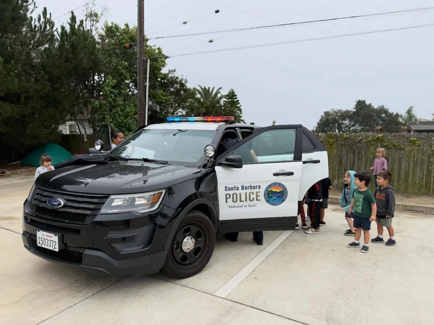 We had a fun morning talking with police officer, Jay, and checking out his vehicle!