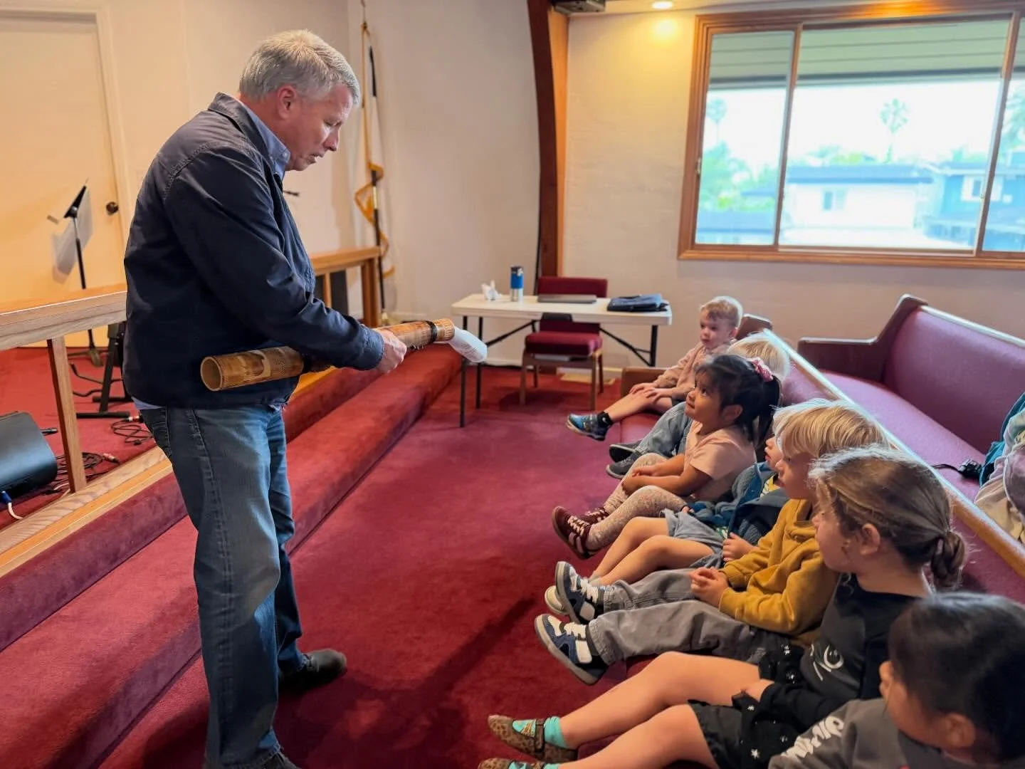 On Tuesday Pastor Doug introduced us to a ton of different instruments for a music day!