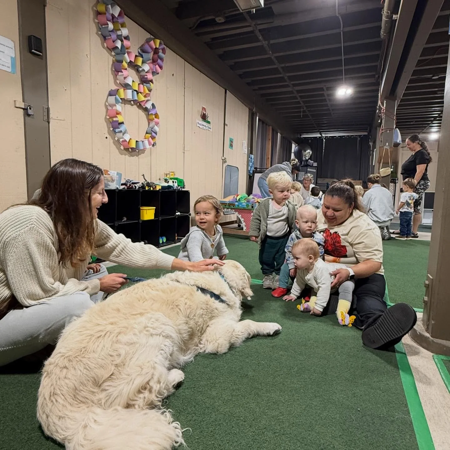 We had some special furry friends come for a visit on Friday. We read a book about them, learned how to approach them safely, and how to pet them gently.
