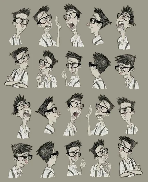 Expression Cartoon Reference Drawing