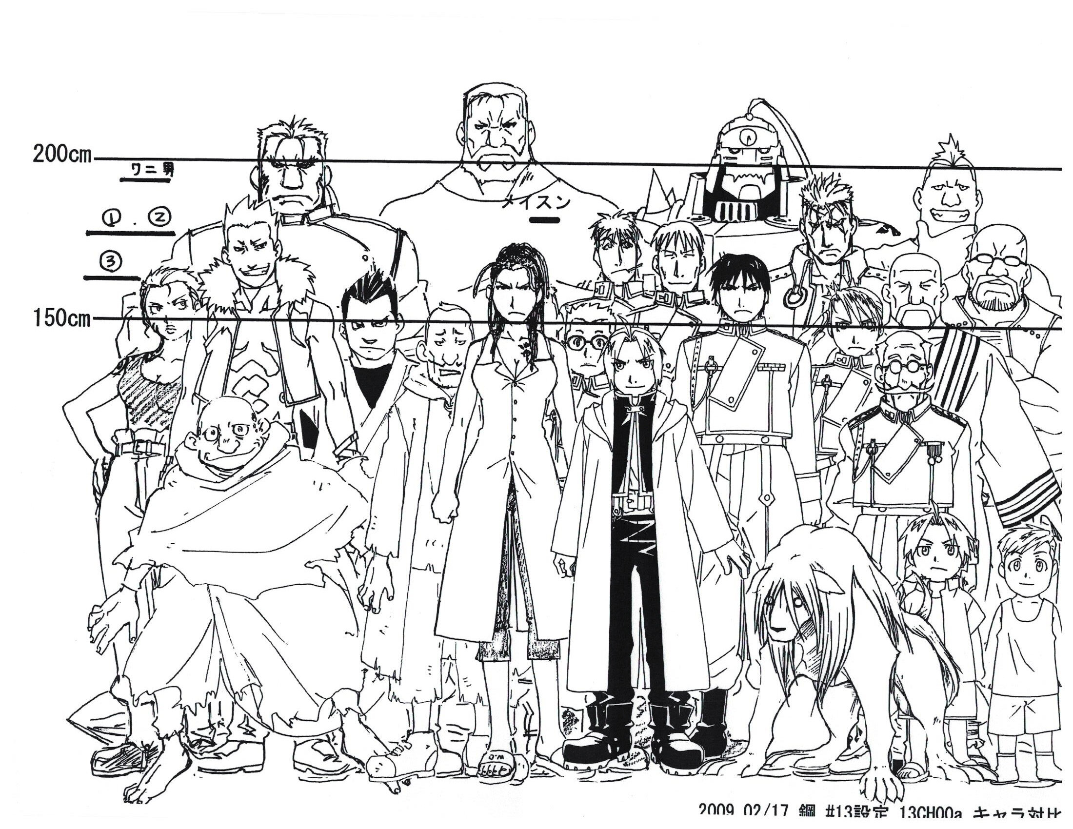  WV2186 Fullmetal Alchemist Characters Anime Manga Art