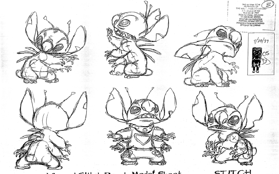 Disneyland Stitch Bricks Character Design Animation Lilo&Stitch
