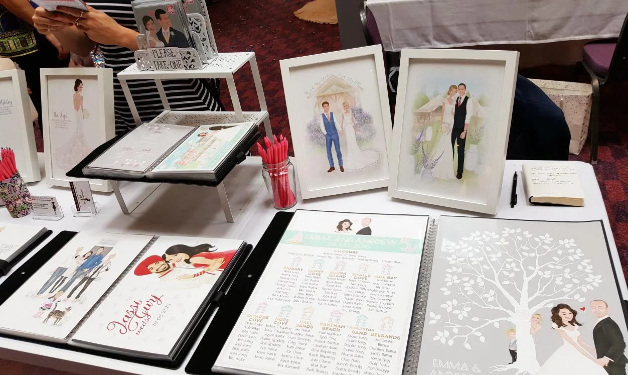 Wedding Portraits, a Table Plan and a Fingerprint Tree.