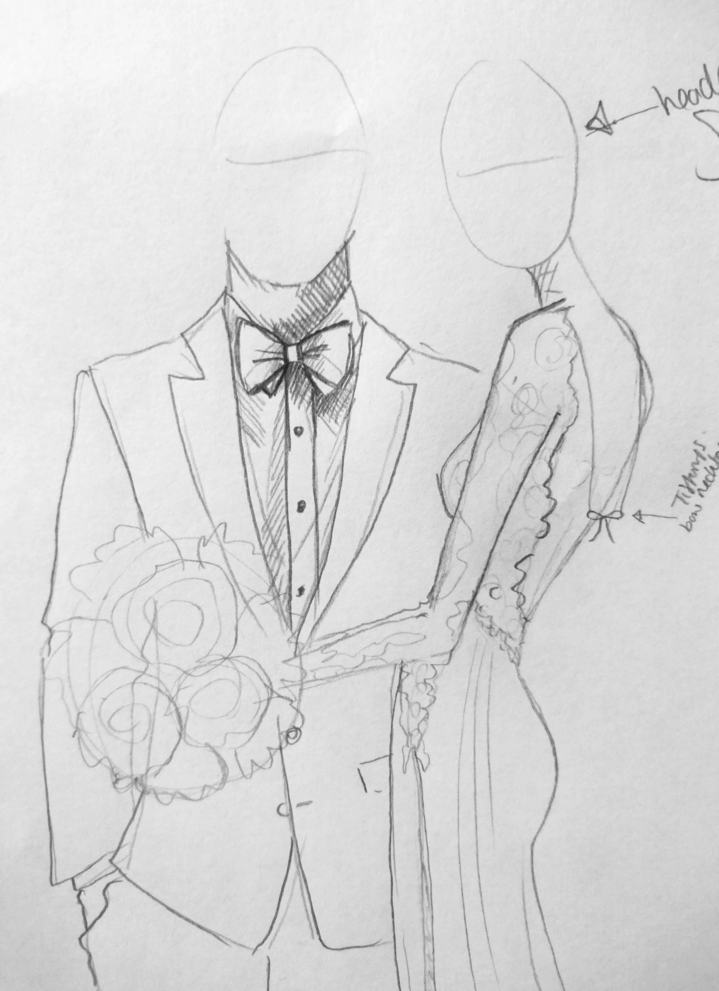 Pencil sketch detail
