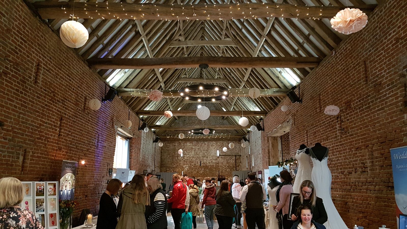 The wonderful main room in the Tudor barn - just look at that vaulted, beamed ceiling!