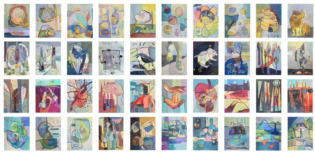 Number Cards from Ace to Ten (left to right) in four suits. The four suits correspond to the suits in today's playing cards (Tarot cards are the ancestor to our playing cards). The suits represent the four elements, earth, air, fire and water, as well as aspects of human life imaginative, intellectual, emotional and physical.