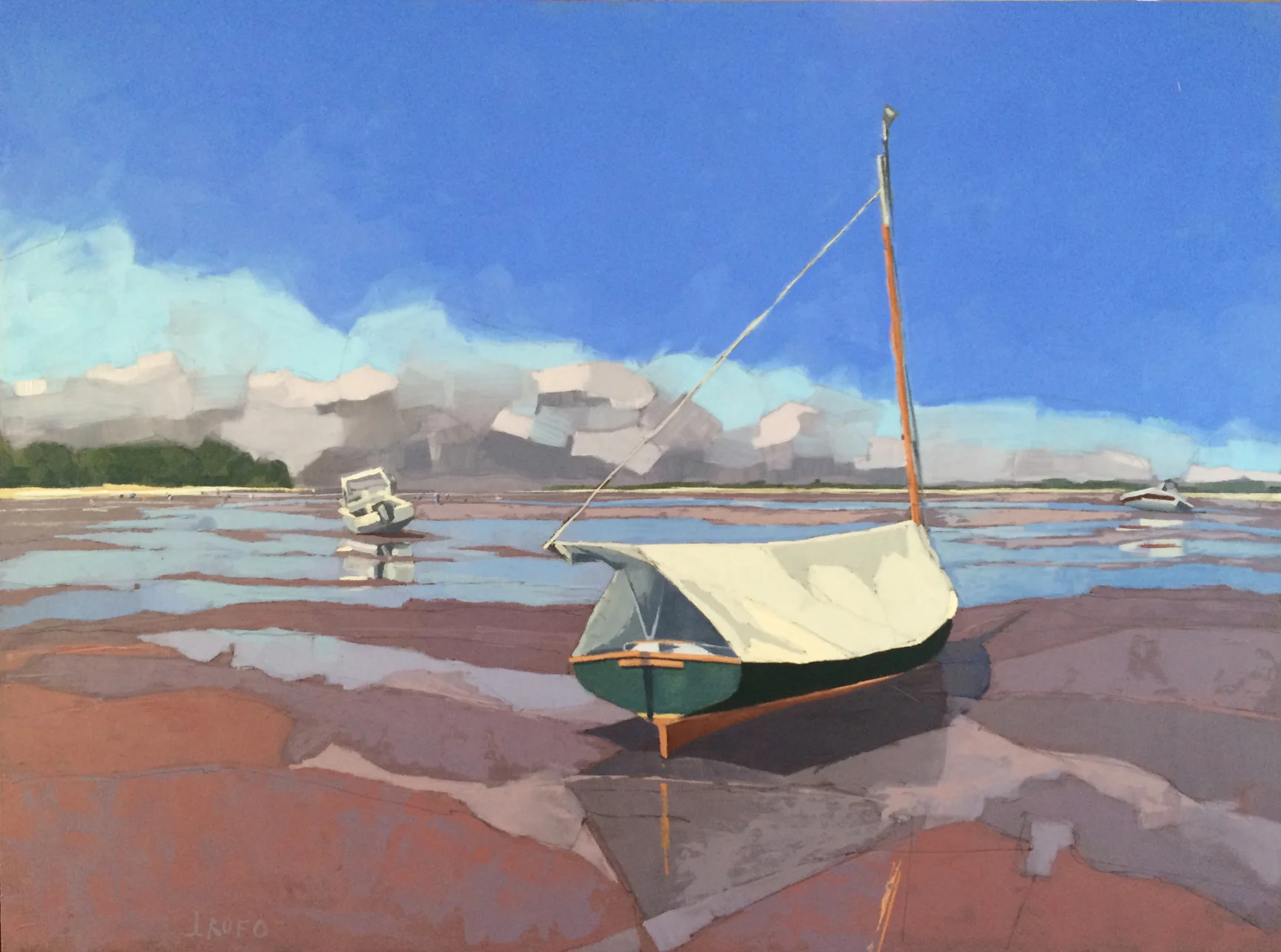 Sail Boat - Low Tide - SOLD