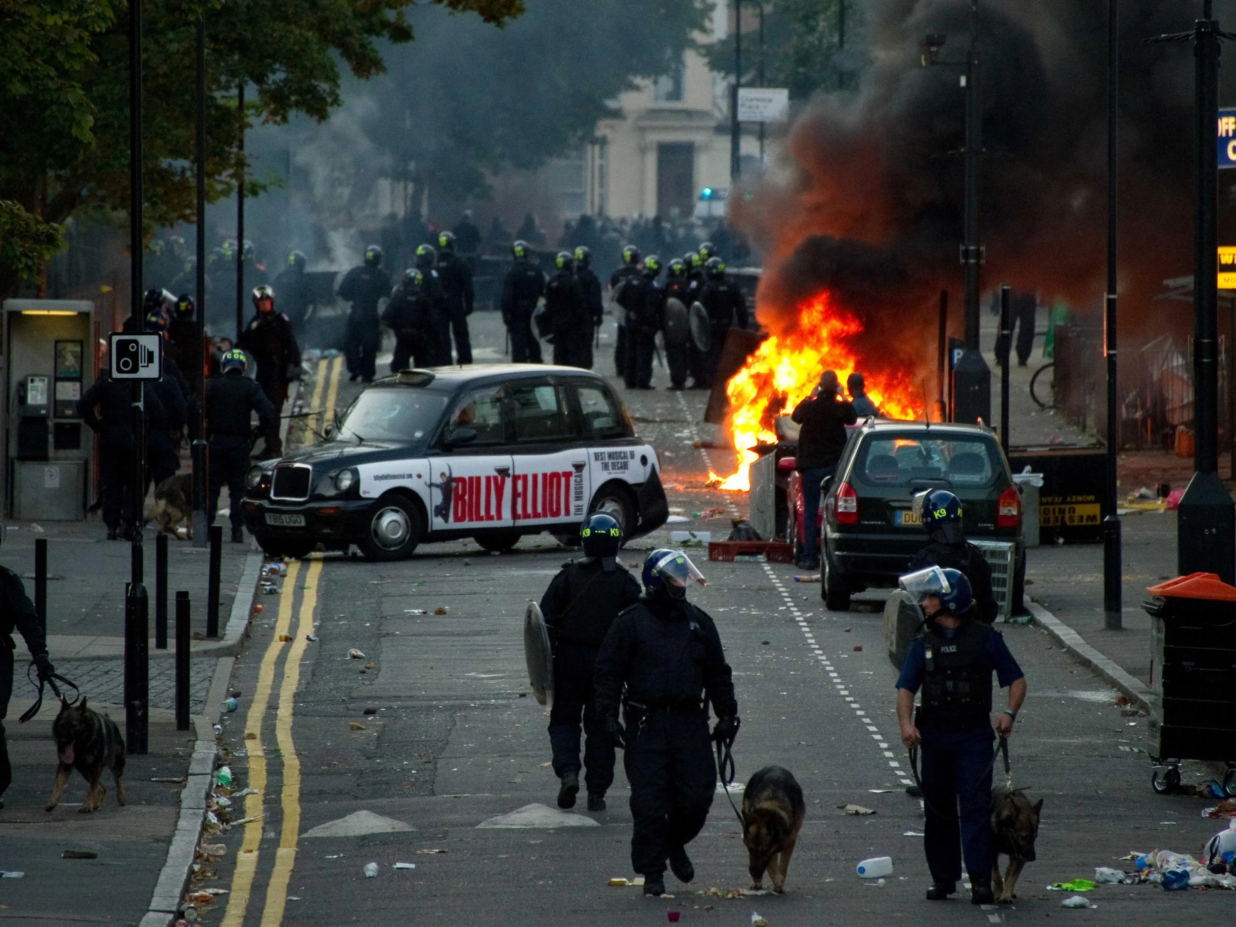 The riots in London in 2011
