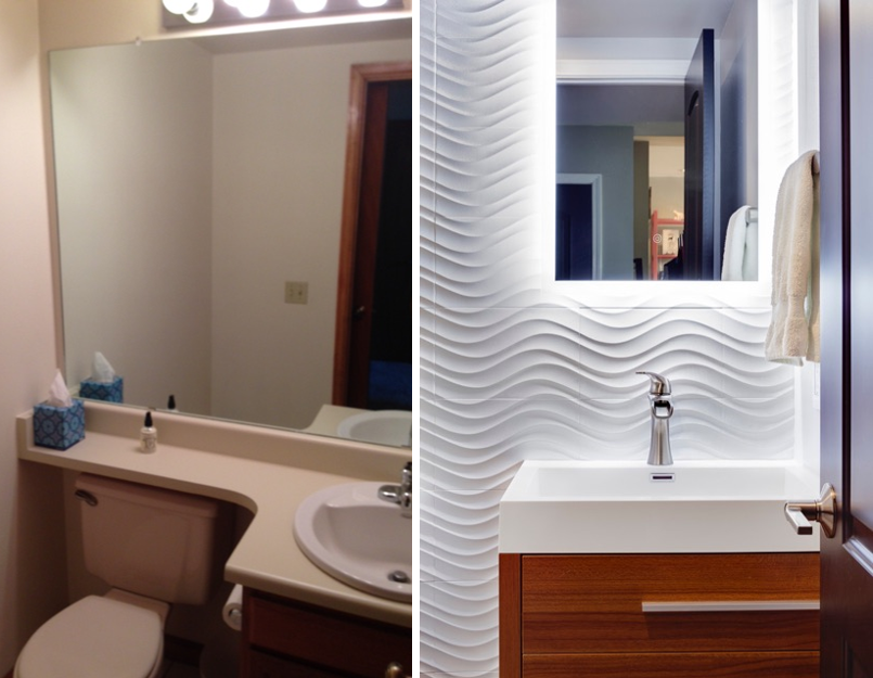 powder bath before. powder bath after.