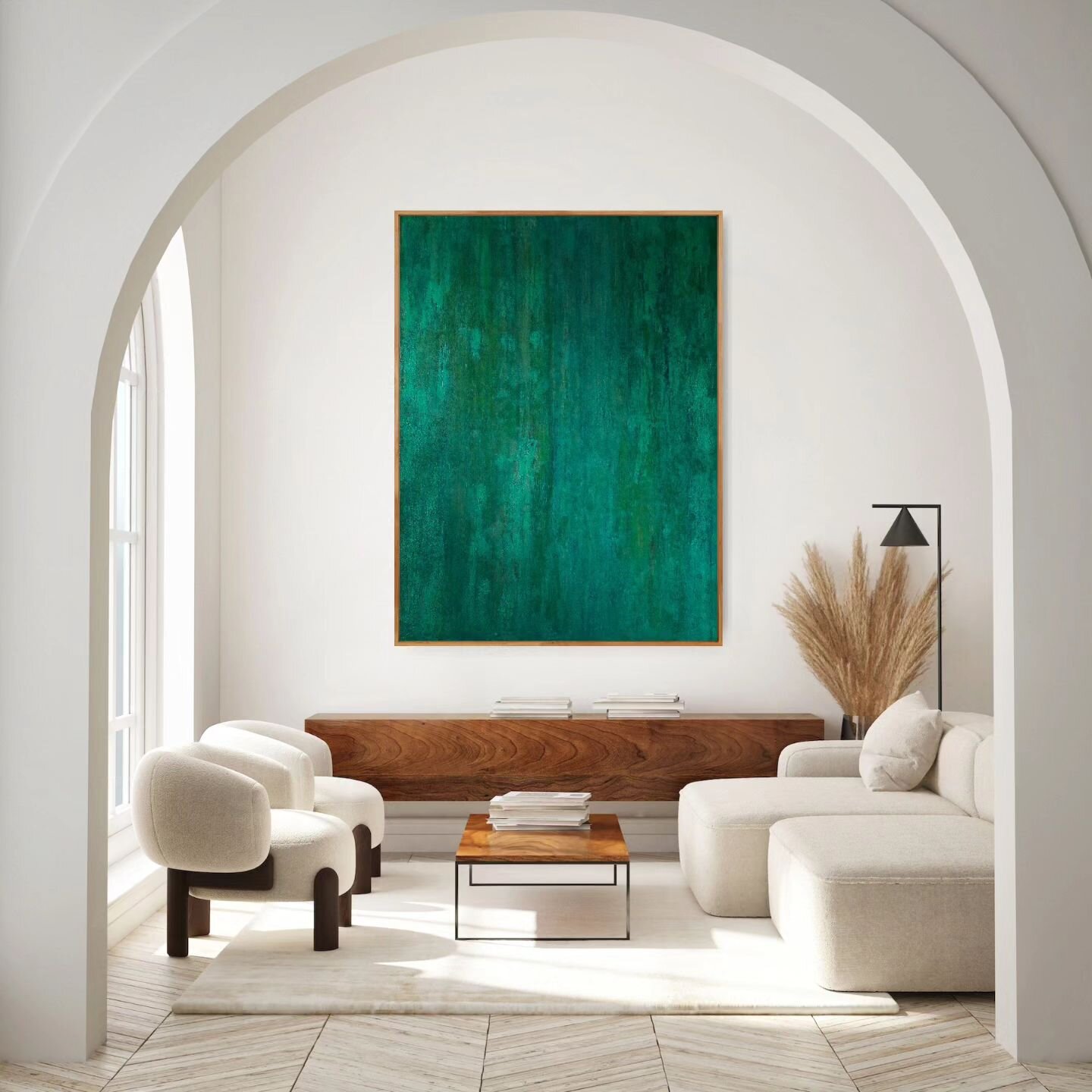 Malachite 💚❇️ Inspired by gemstones.

The original painting is 120x90cm. Acrylic on linen canvas. More info via DM. 

.
.

#visualjourney #interiorrender #painting #liveauthentic #womaninart #colors #contemporaryart  #collectmemories #universe #mala