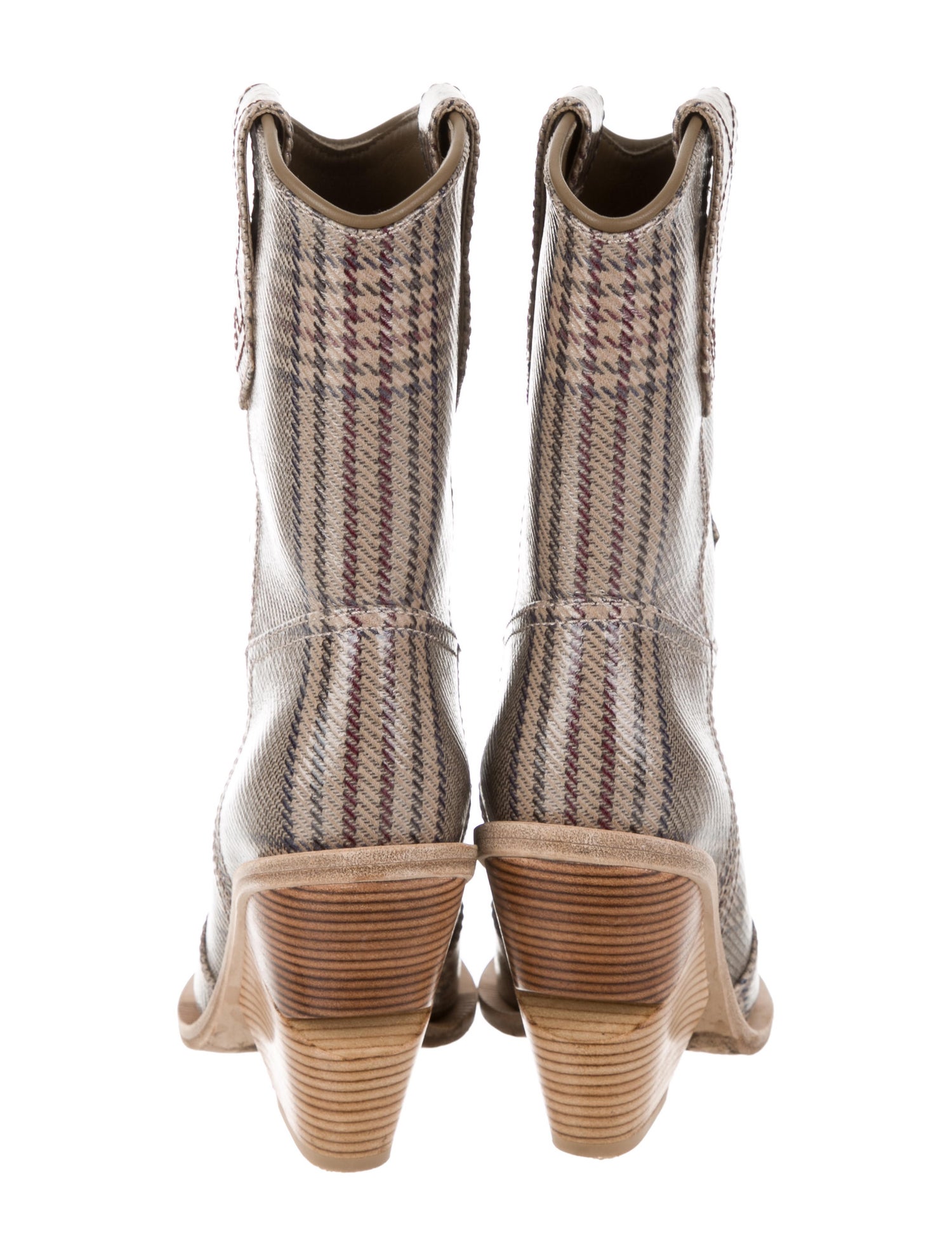 fendi plaid boots