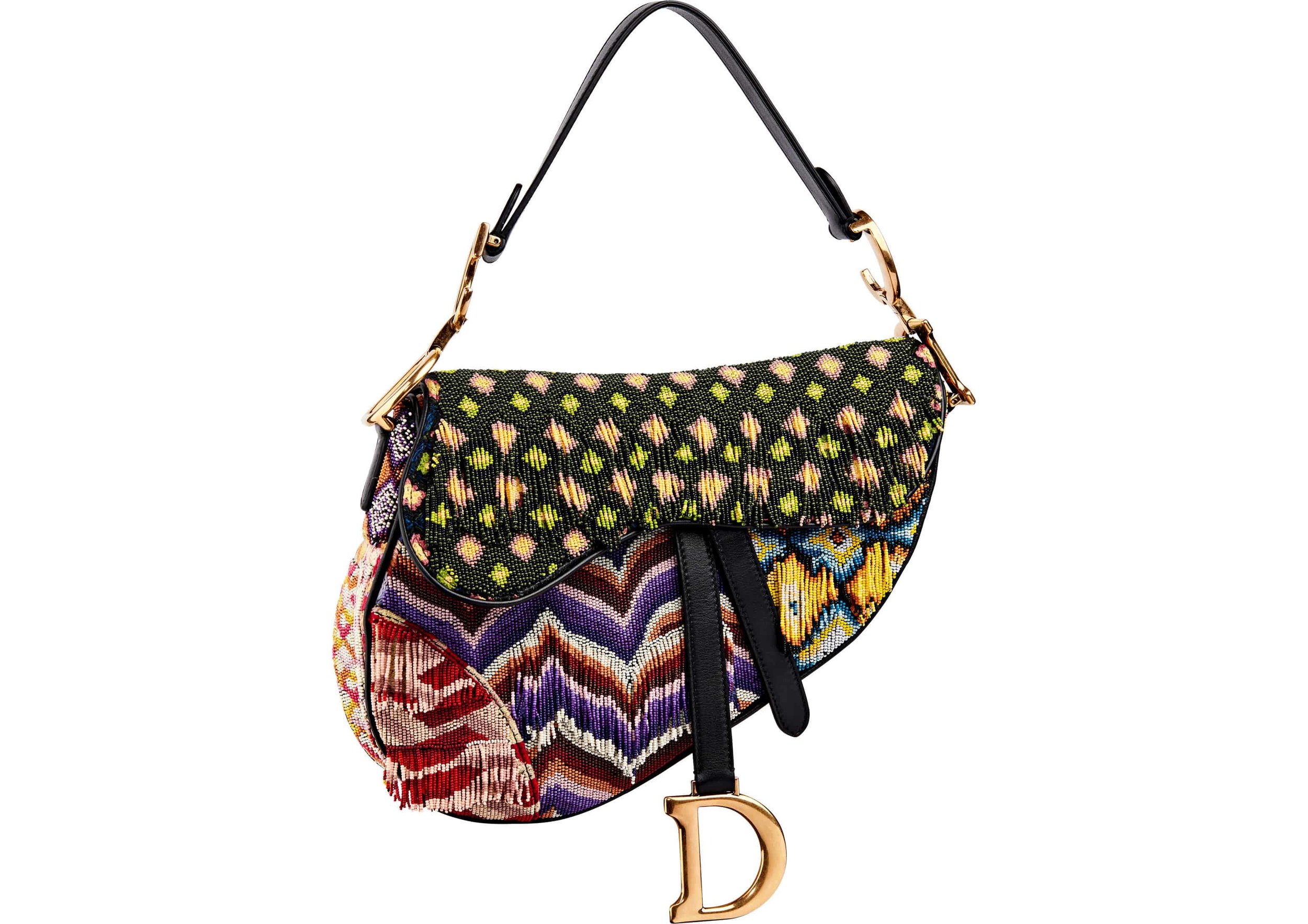 dior beaded saddle bag