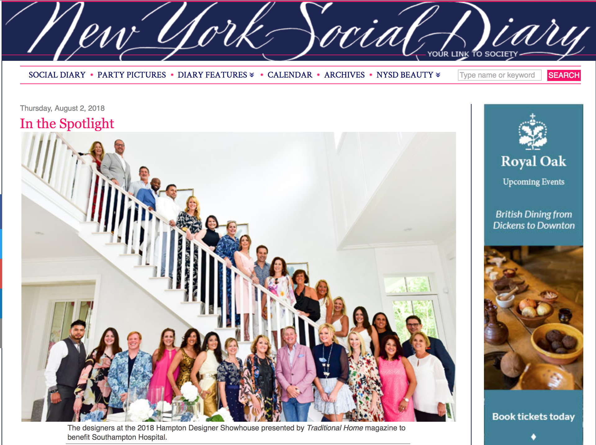 New York Social Diary, August 2018