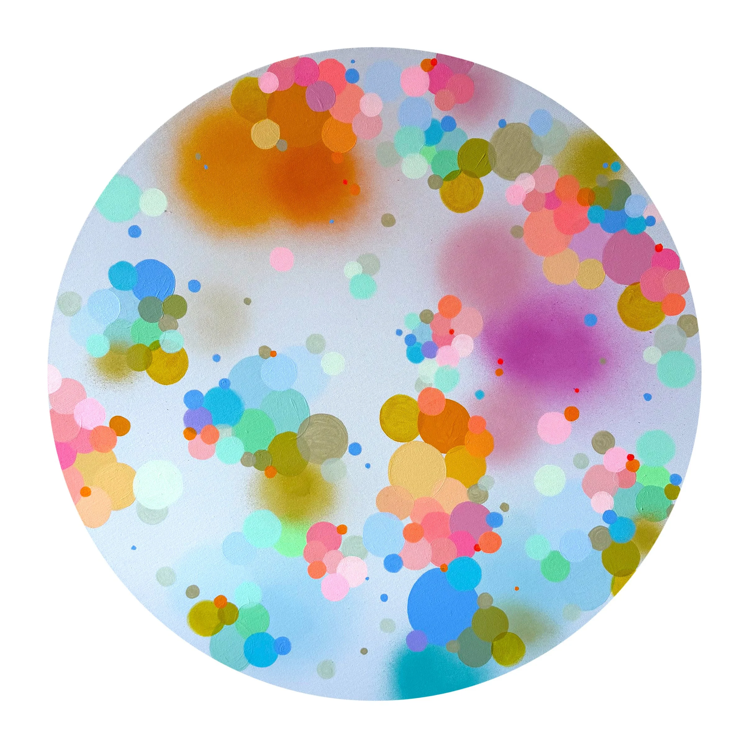  80 cm, acrylic and spray on canvas, 2025 