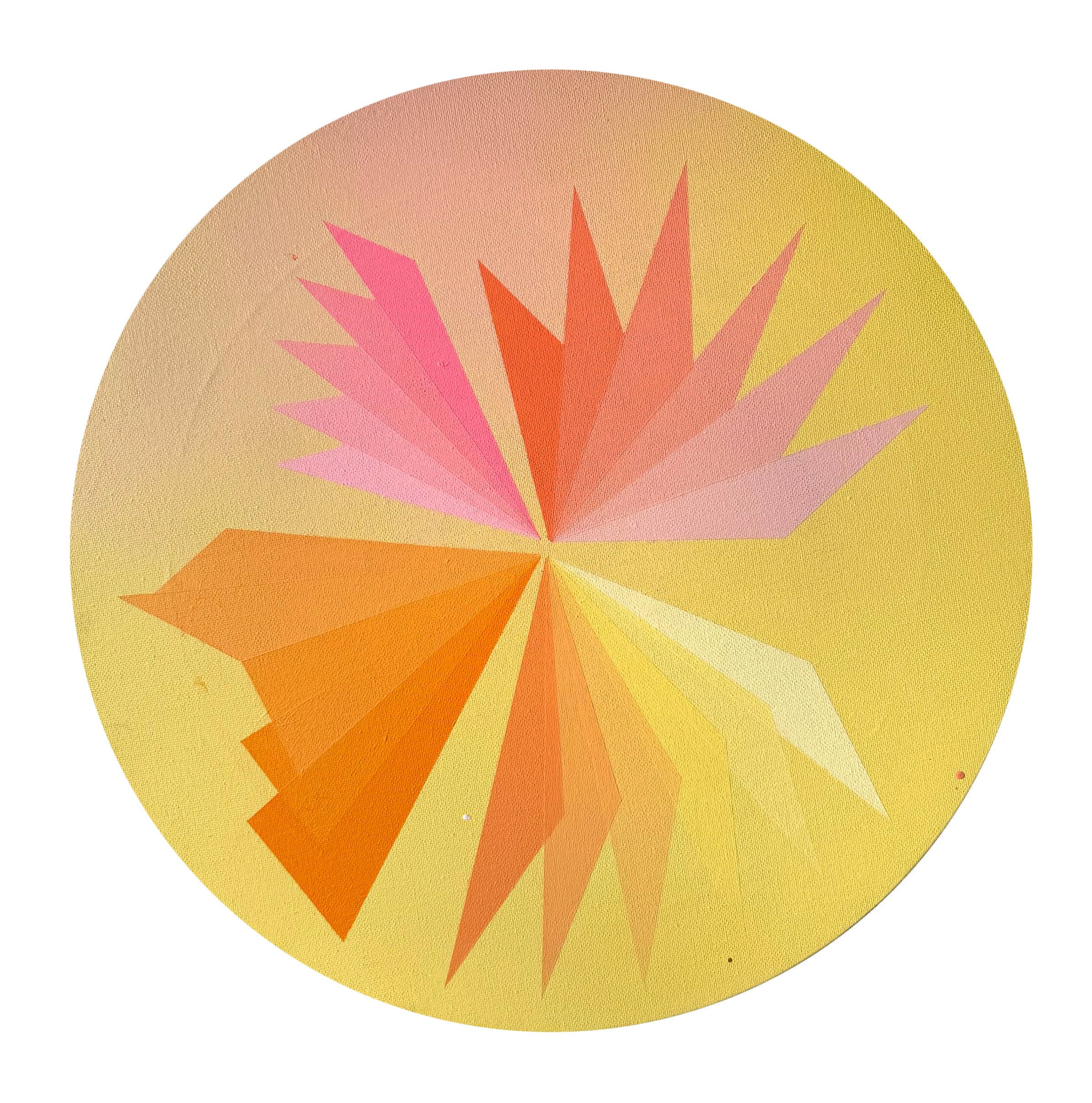  40 cm, acrylic and spray on canvas, 2025 