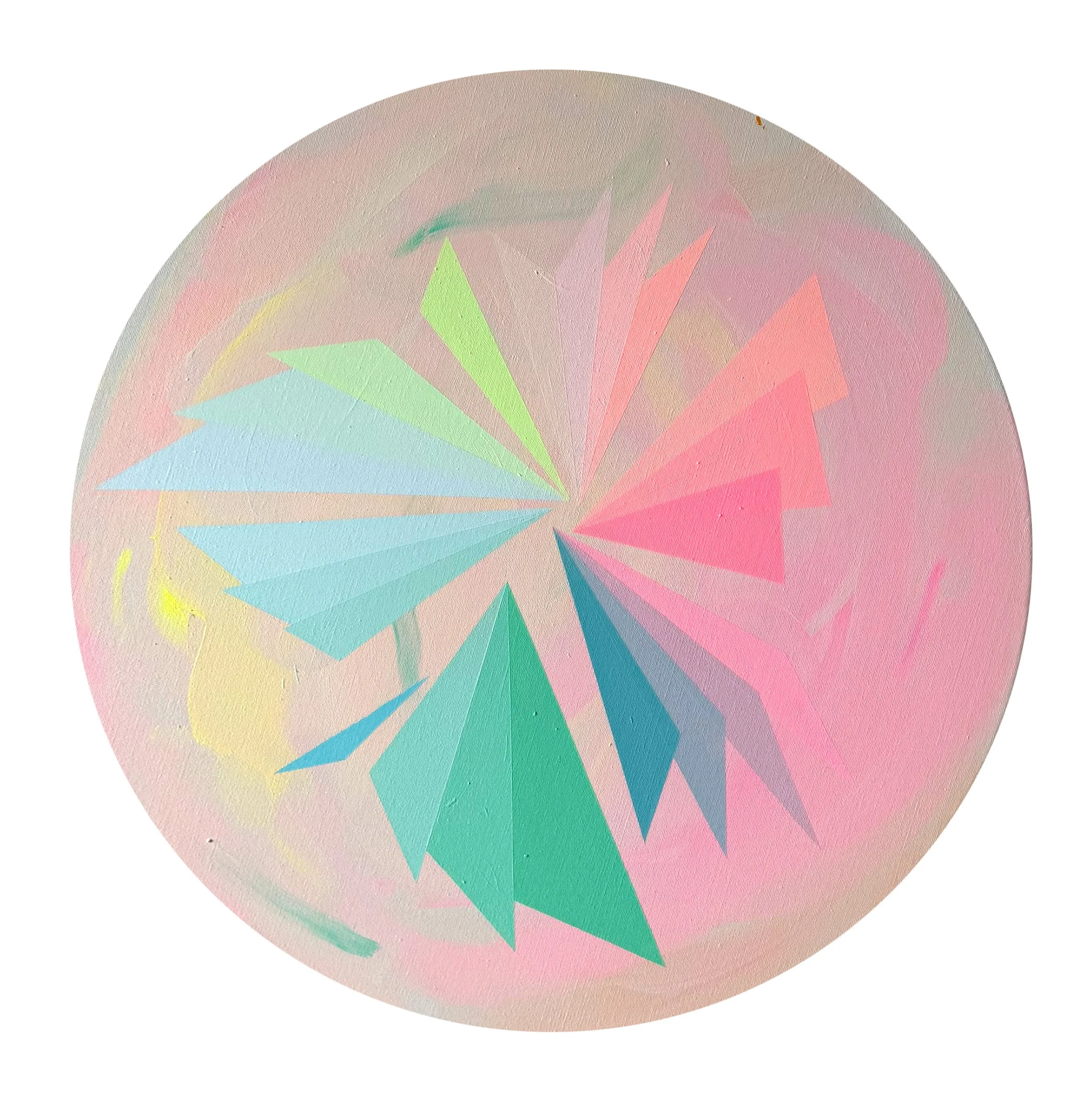  60 cm, acrylic and spray on canvas, 2026 