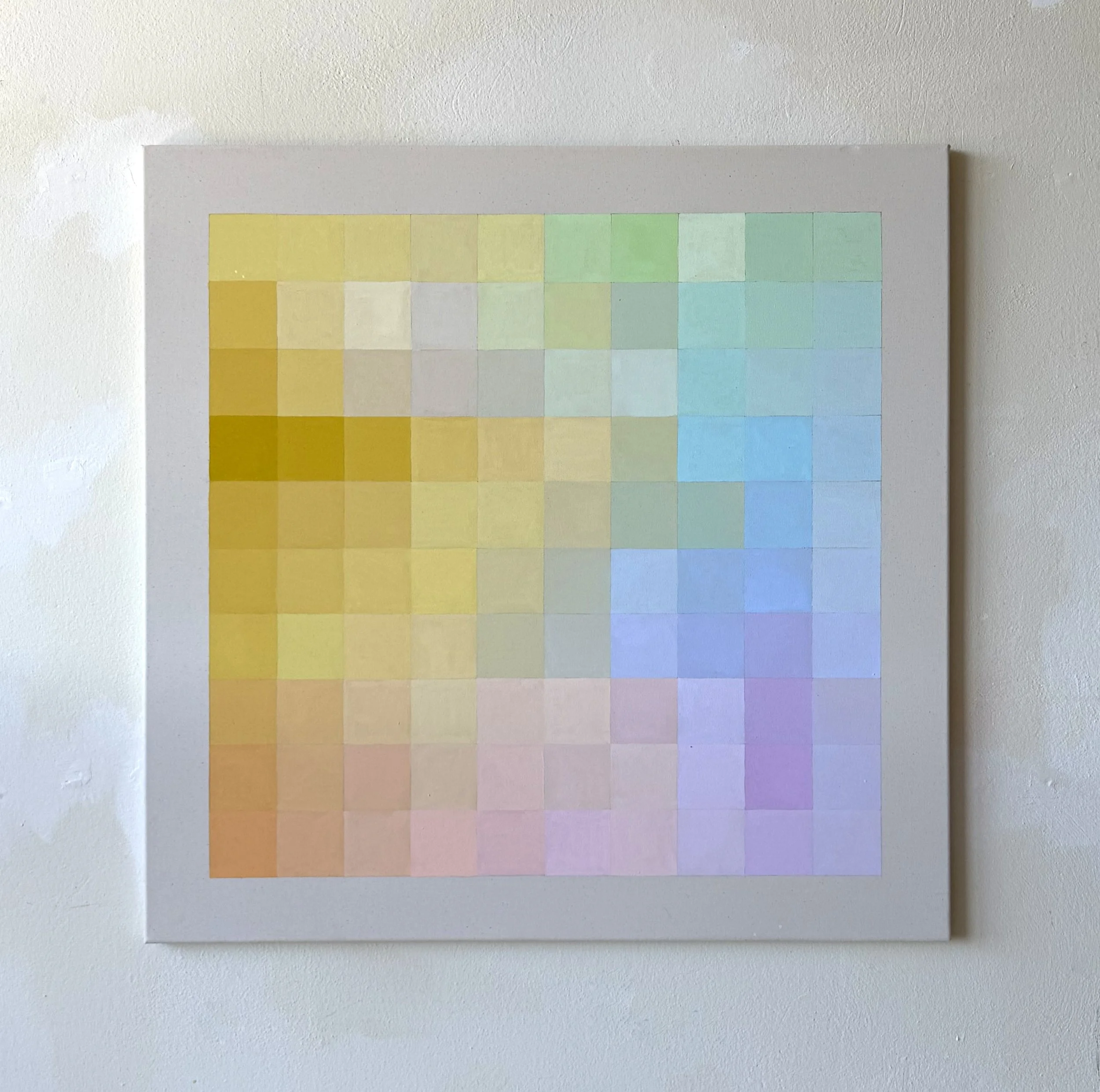 100×100 cm, acrylic gouache on canvas, 2026 