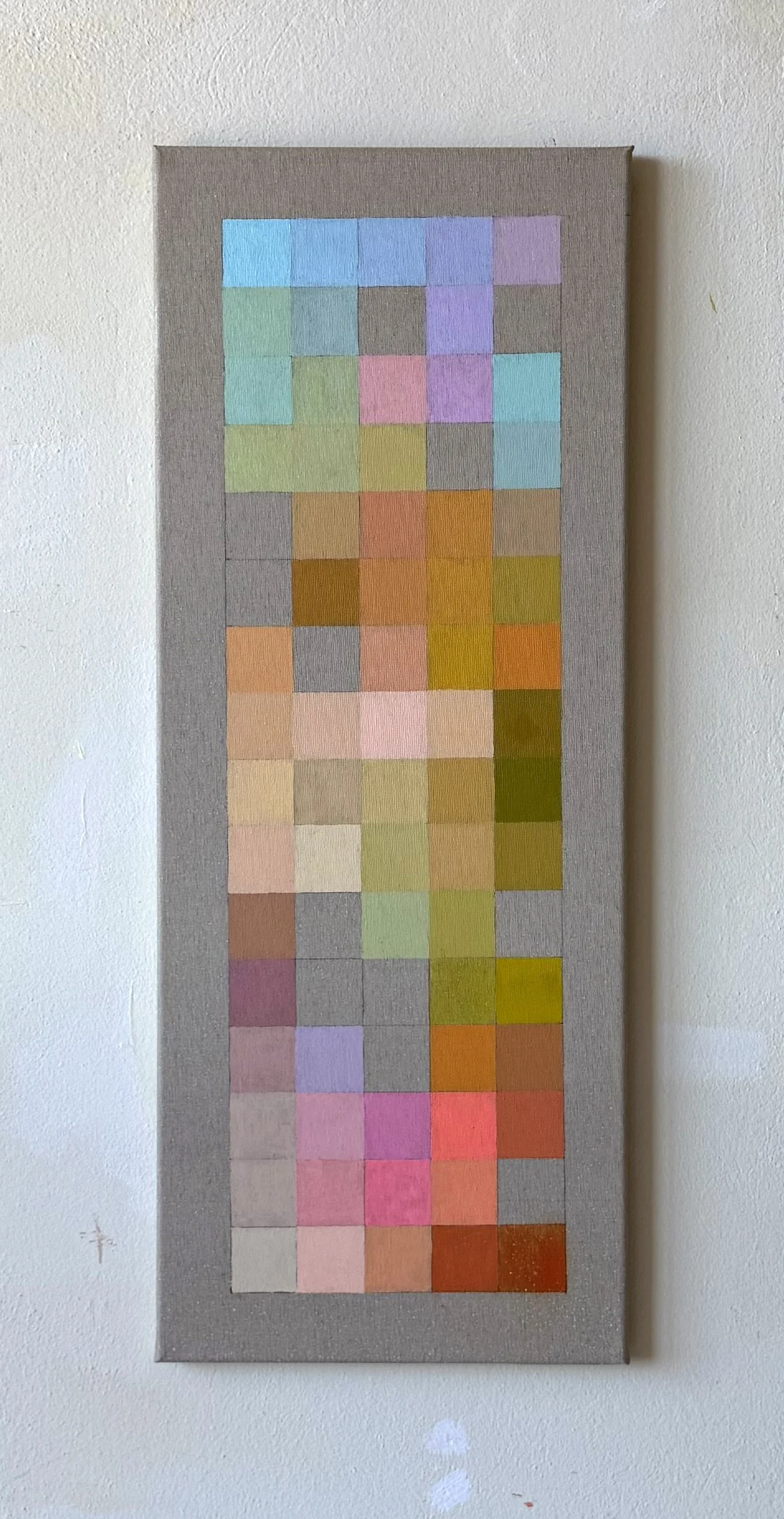  90×35 cm, acrylic gouache on linen canvas, 2026 