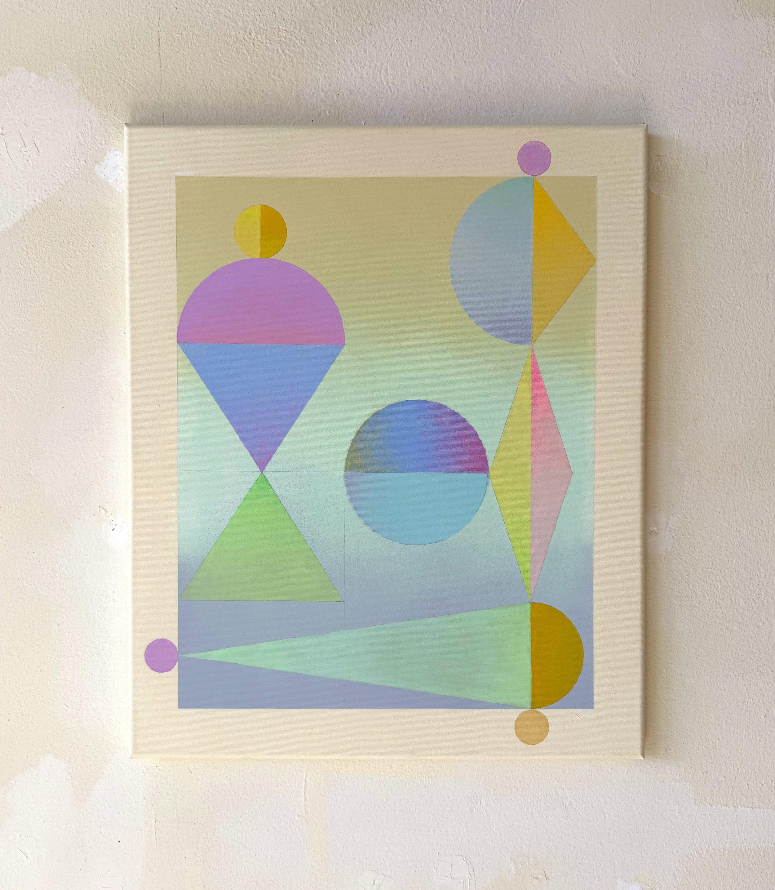  60×50 cm, acrylic gouache, spray and crayon on canvas, 2026 