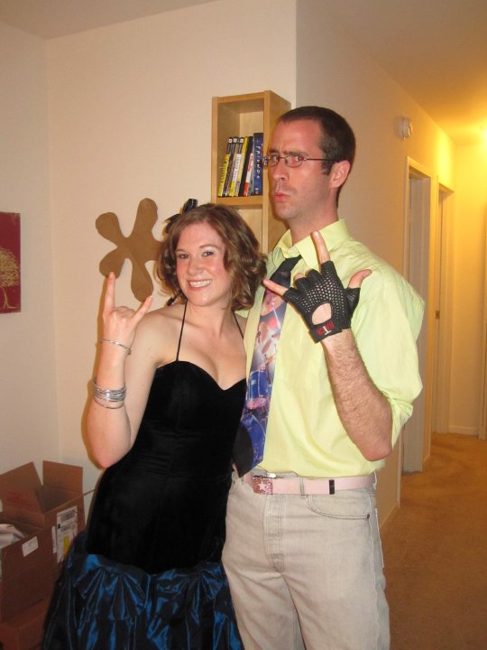 Going to see an 80's cover band with my future wife before my financial apocalypse. Also, honey, thank you for letting me post this picture on the internet :)